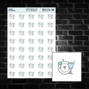 Dishware Icon Sticker Sheet