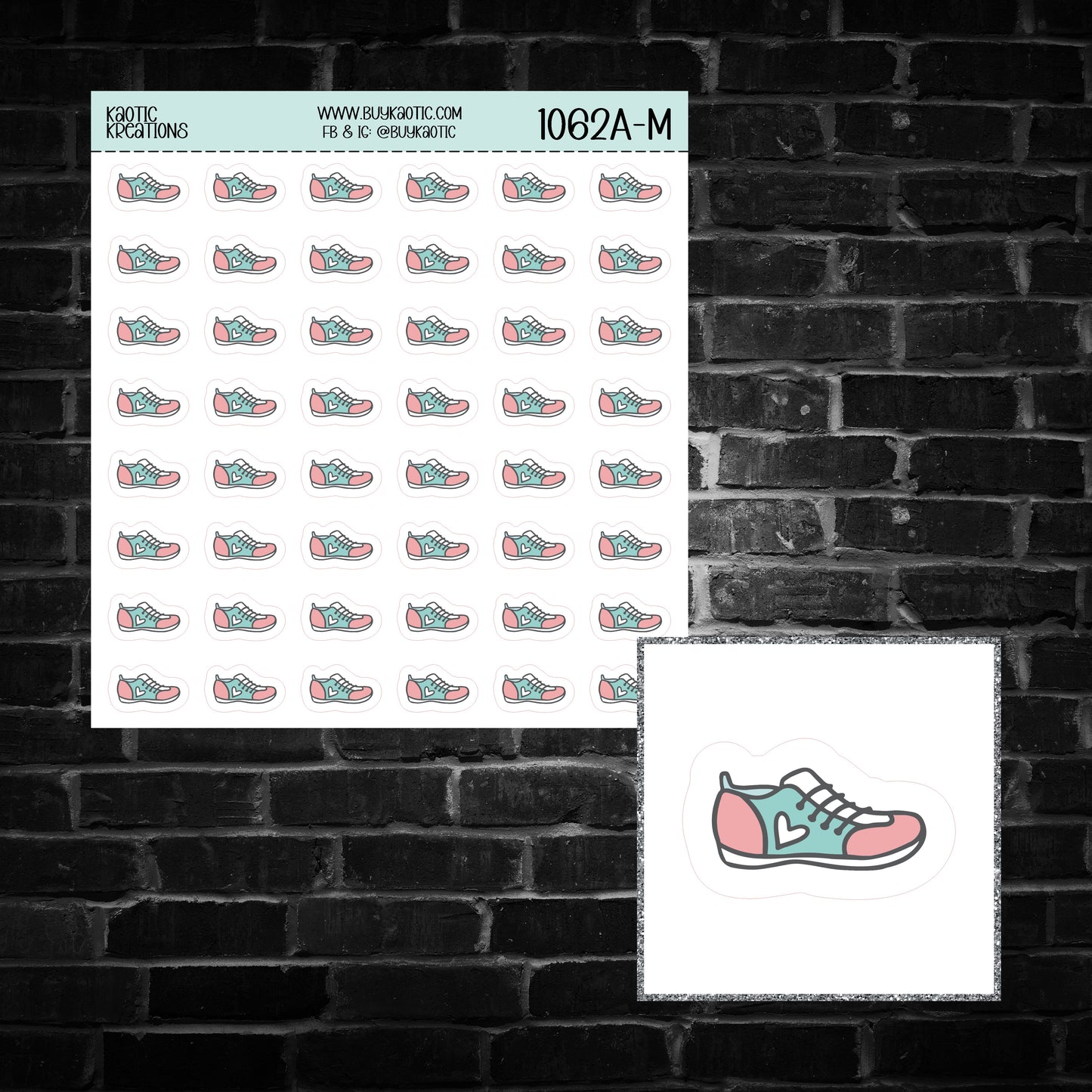 Shoe Icon Sticker Sheet