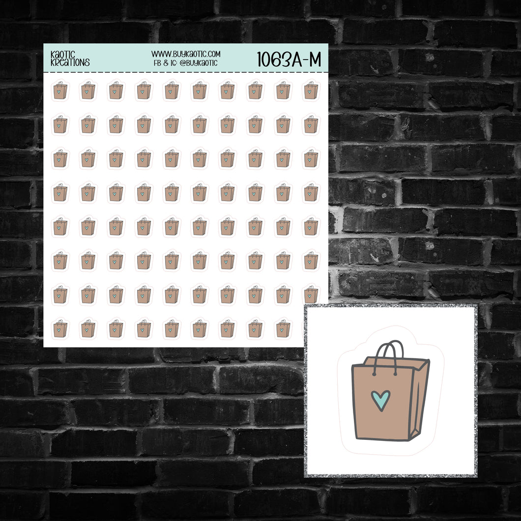 Shopping Bag Icon Sticker Sheet