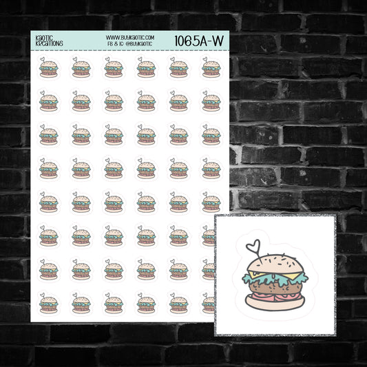 Cheeseburger Icon Sticker Sheet