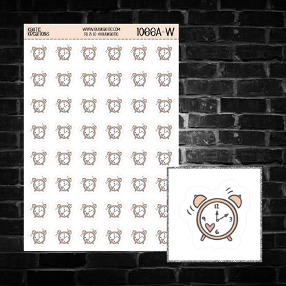 Alarm Clock Icon Sticker Sheet