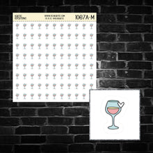 Load image into Gallery viewer, Wine Glass Icon Sticker Sheet