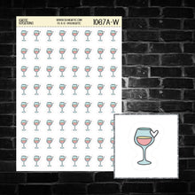 Load image into Gallery viewer, Wine Glass Icon Sticker Sheet