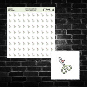 Scissors Icon Sticker Sheet