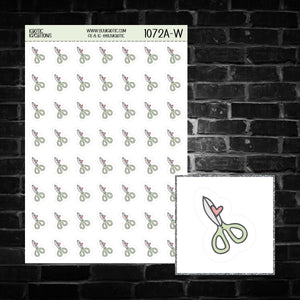 Scissors Icon Sticker Sheet