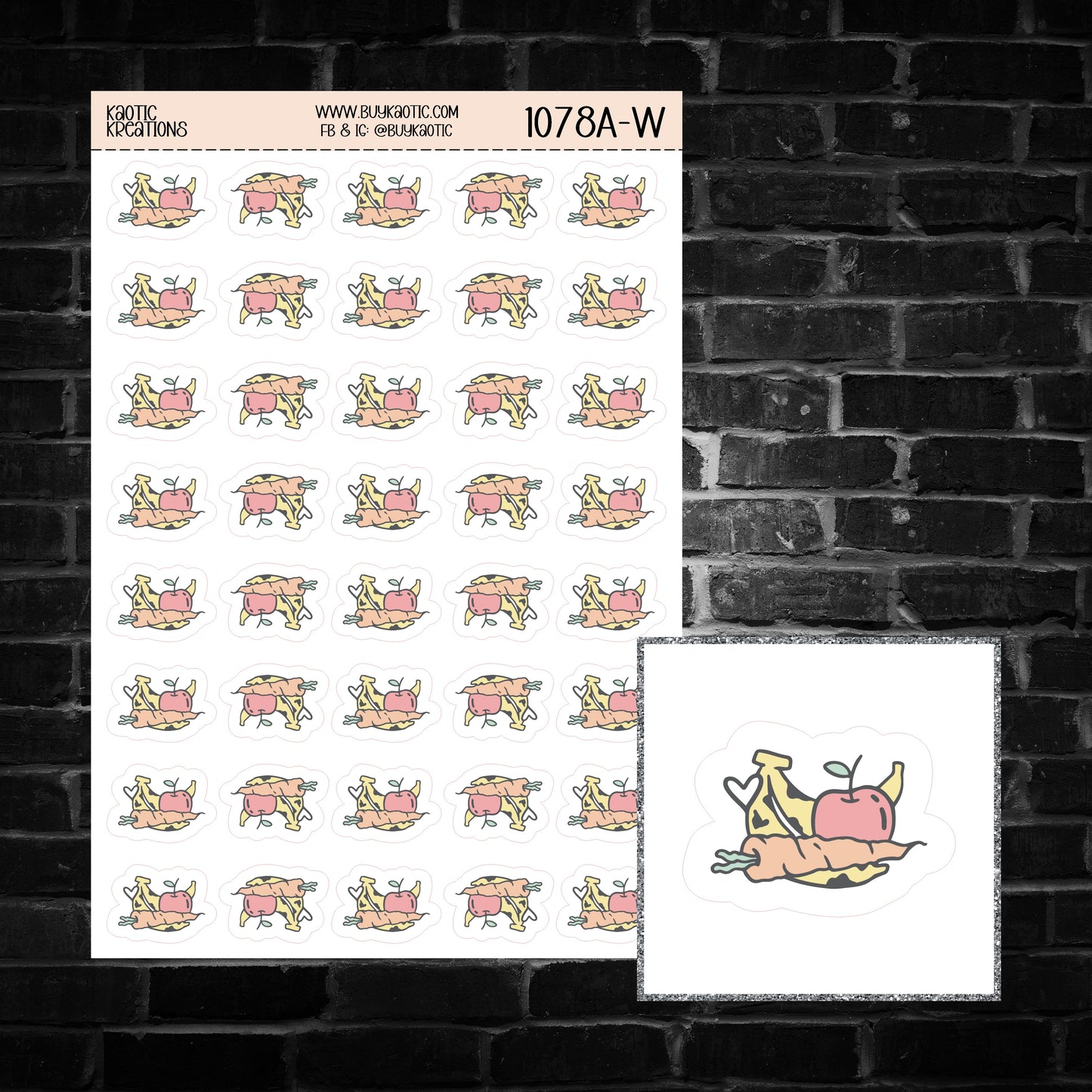 Veggie Icon Sticker Sheet