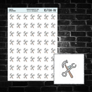 Tools Icon Sticker Sheet