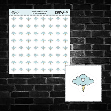 Stormy Day Icon Sticker Sheet