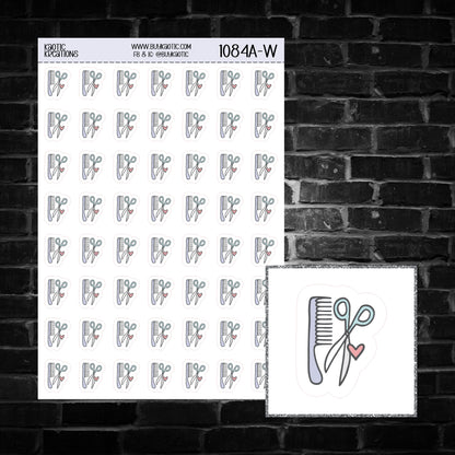 Haircut Icon Sticker Sheet