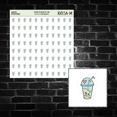 Boba Tea Icon Sticker Sheet