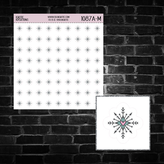 Snowflake Icon Sticker Sheet