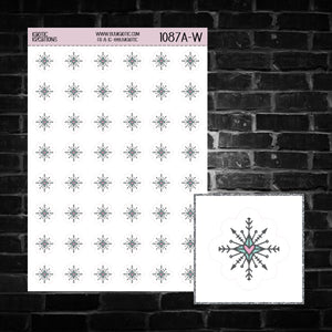 Snowflake Icon Sticker Sheet