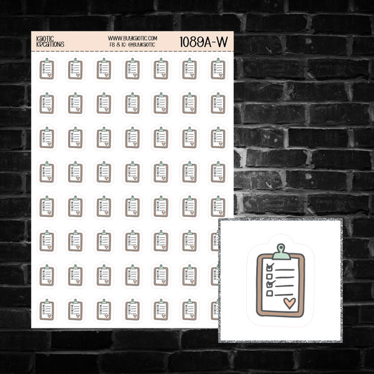 Checklist Icon Sticker Sheet