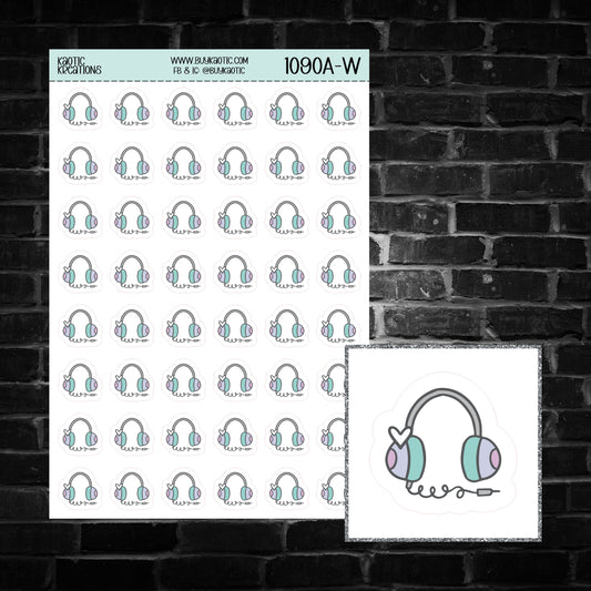 Headphone Icon Sticker Sheet