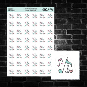 Music Icon Sticker Sheet