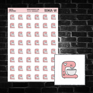 Stand Mixer Icon Sticker Sheet