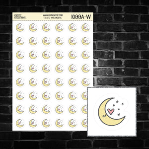 Moon Icon Sticker Sheet