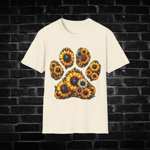 Sunflower Paw Print T-Shirt