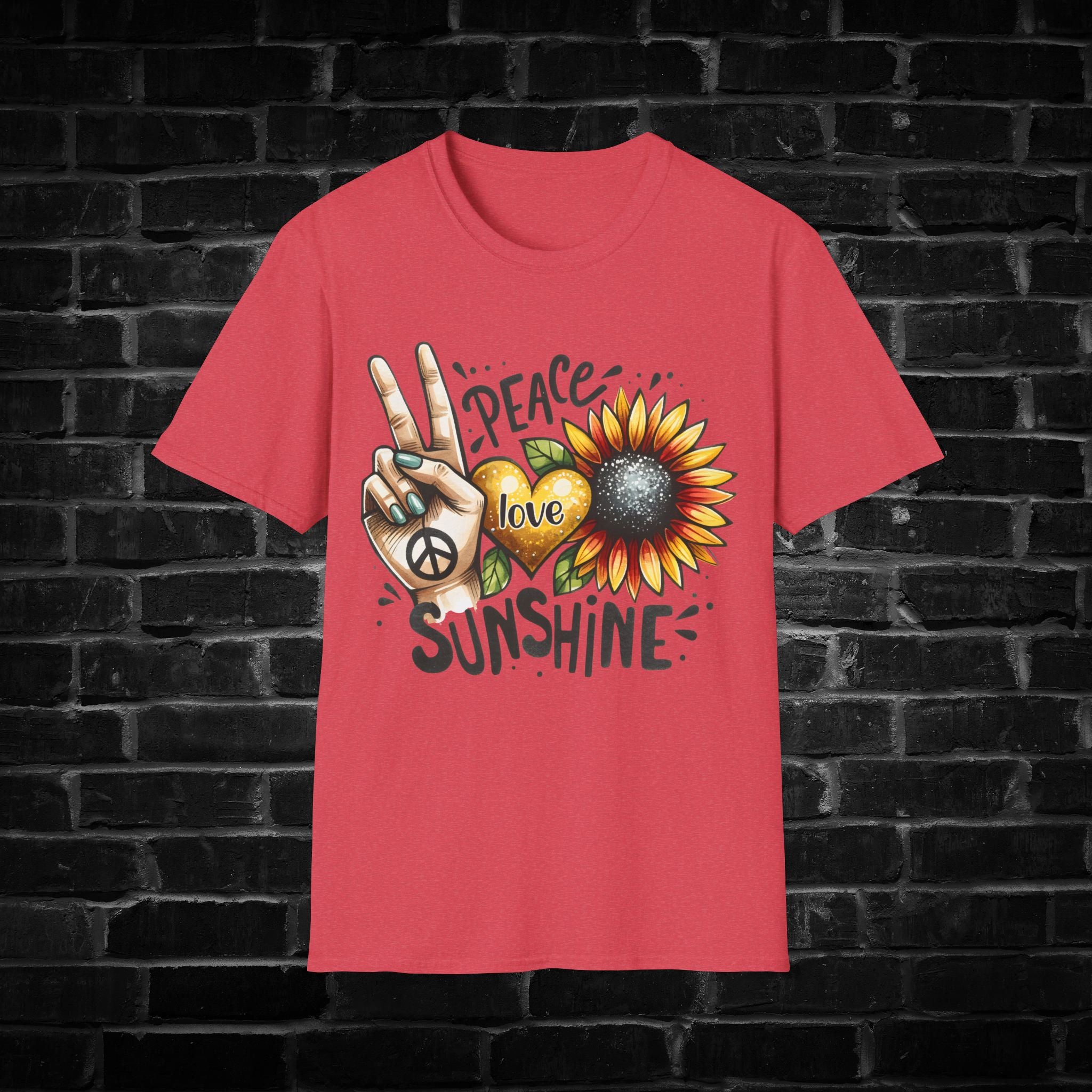 Sunflower T-Shirt - Peace, Love, Sunshine Design