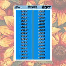 Load image into Gallery viewer, Night Shift Monthly Header Stickers