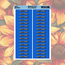 Load image into Gallery viewer, Night Shift Monthly Header Stickers