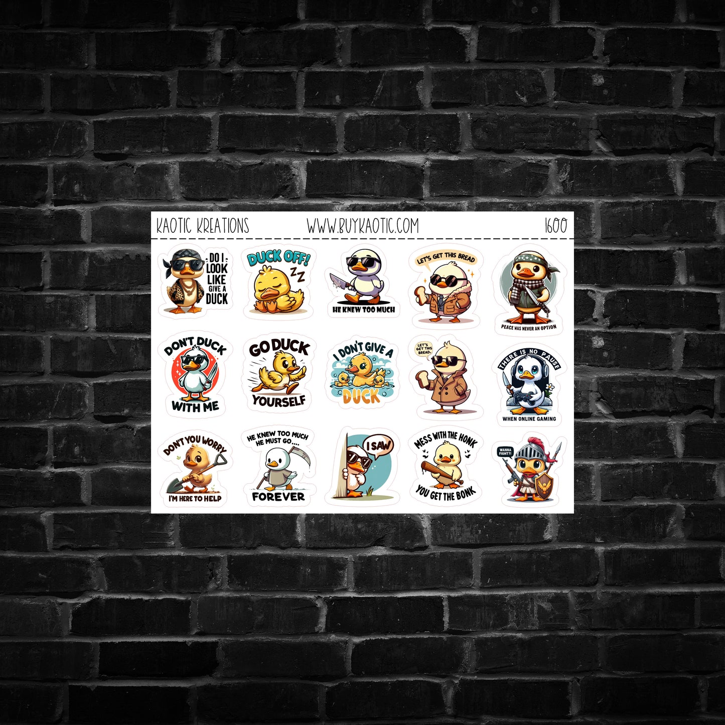 What the Duck? Sticker Sheet