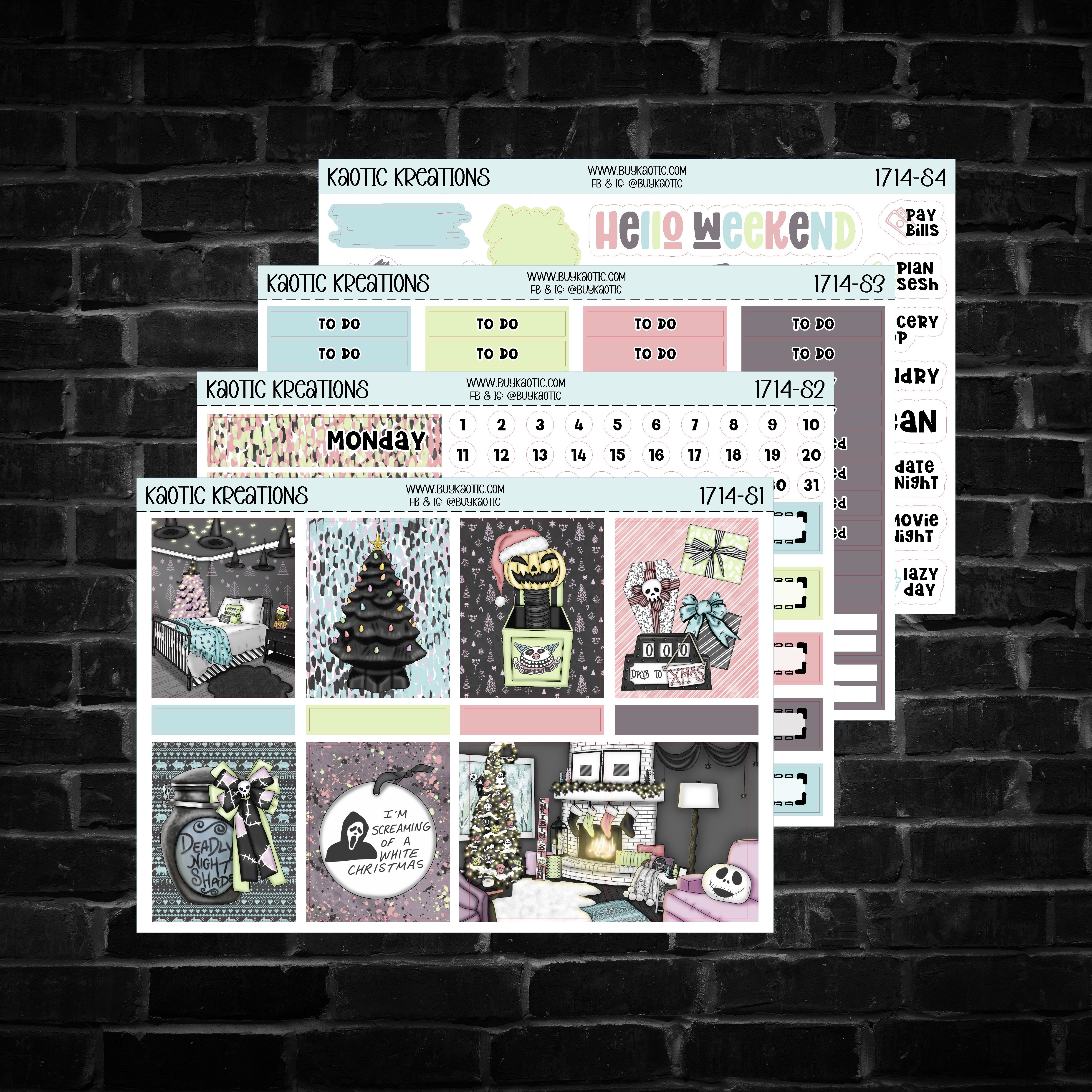 Merry Creepings  HP Micro Weekly Sticker Kit