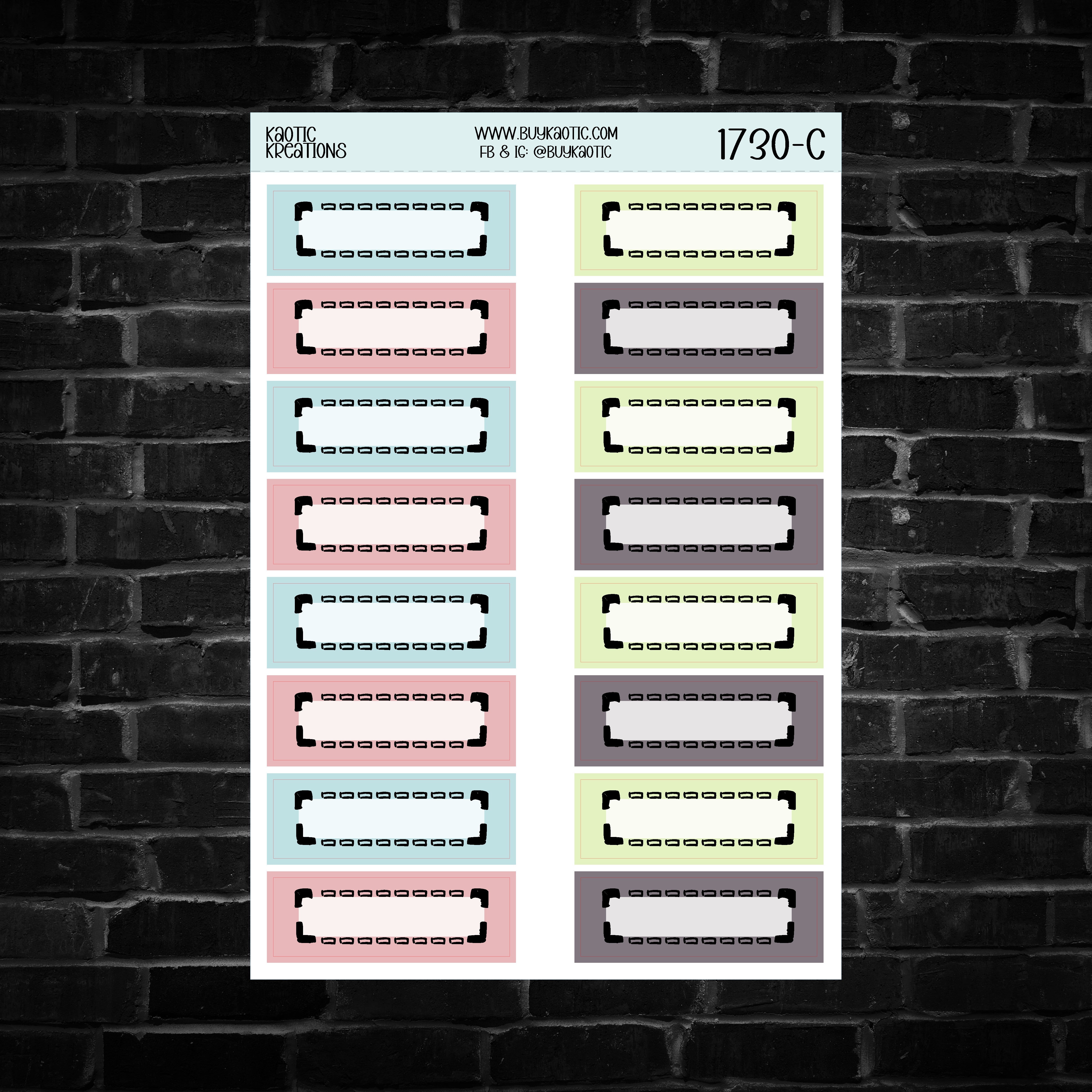 Merry Christmas Square Quarter Box Stickers