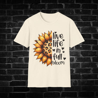 Sunflower T-Shirt - Live Life in Full Bloom