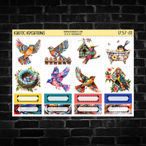 Birdies Vertical Lite Weekly Sticker Kit