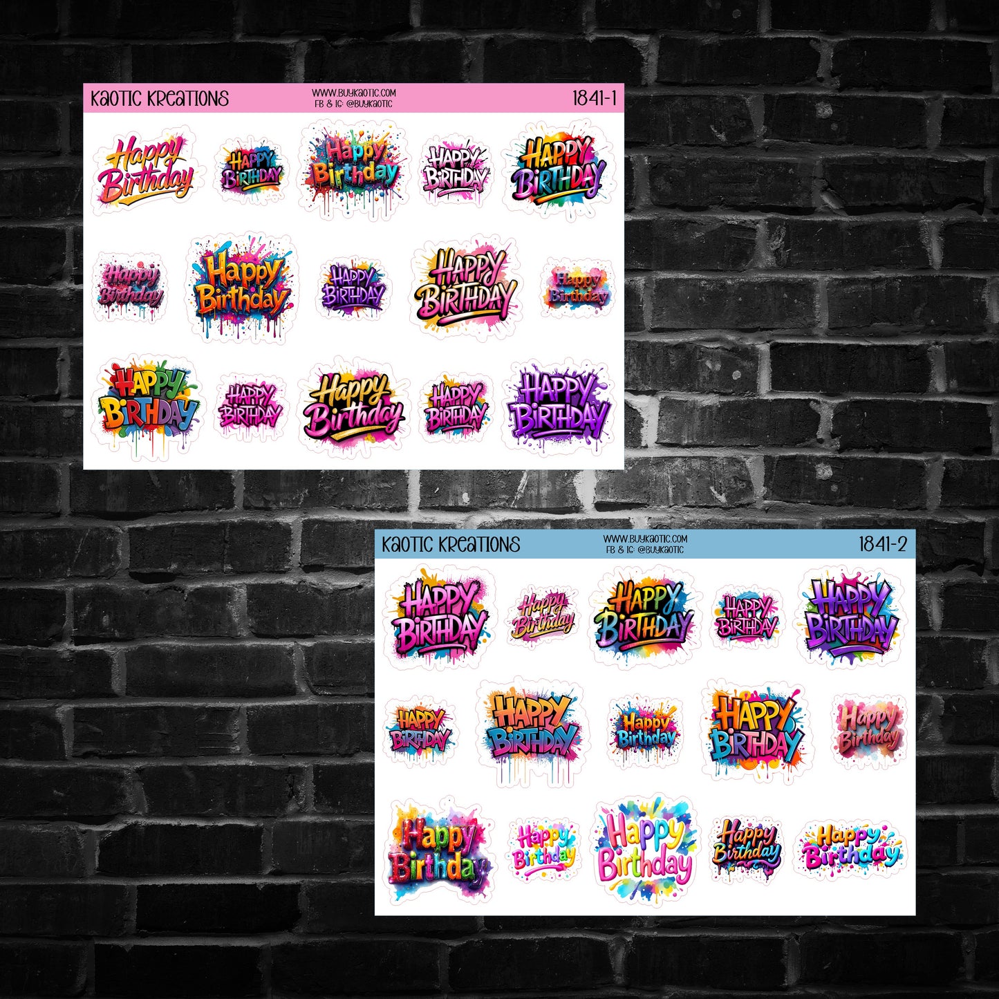 Happy Birthday Stickers