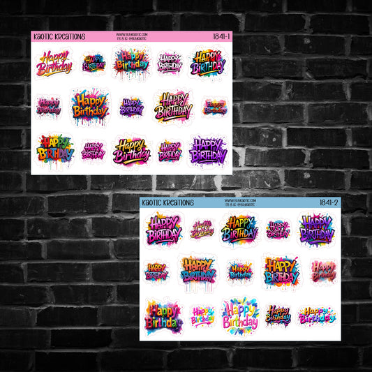 Happy Birthday Stickers