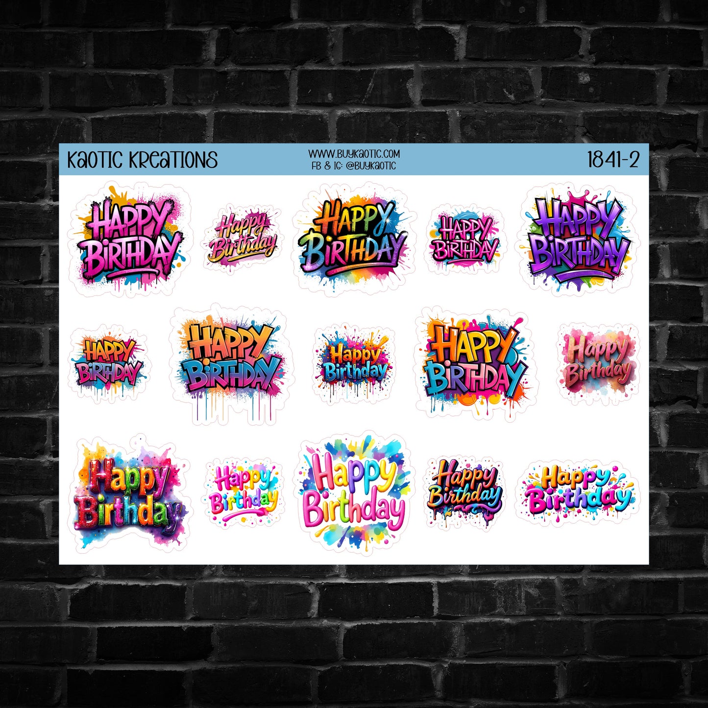 Happy Birthday Stickers