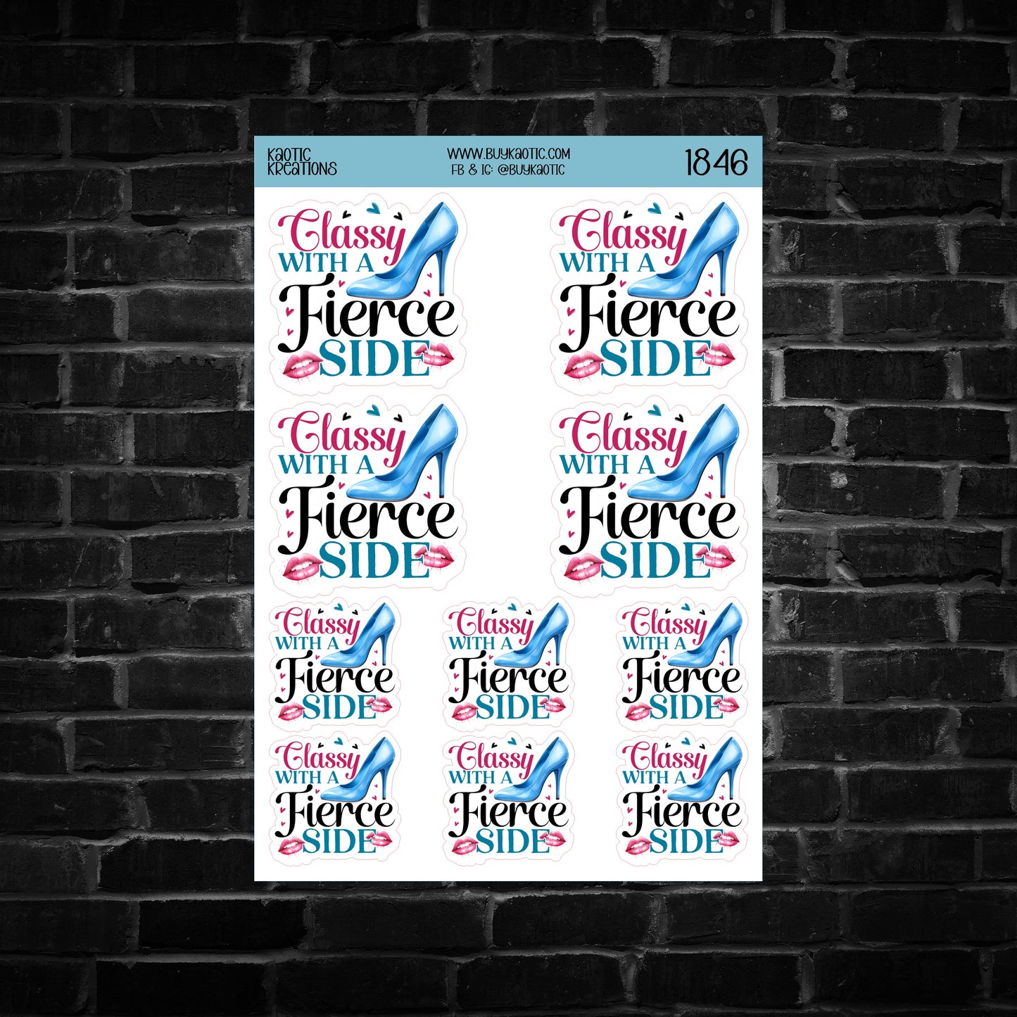 Classy With a Fierce Side Sticker Sheet