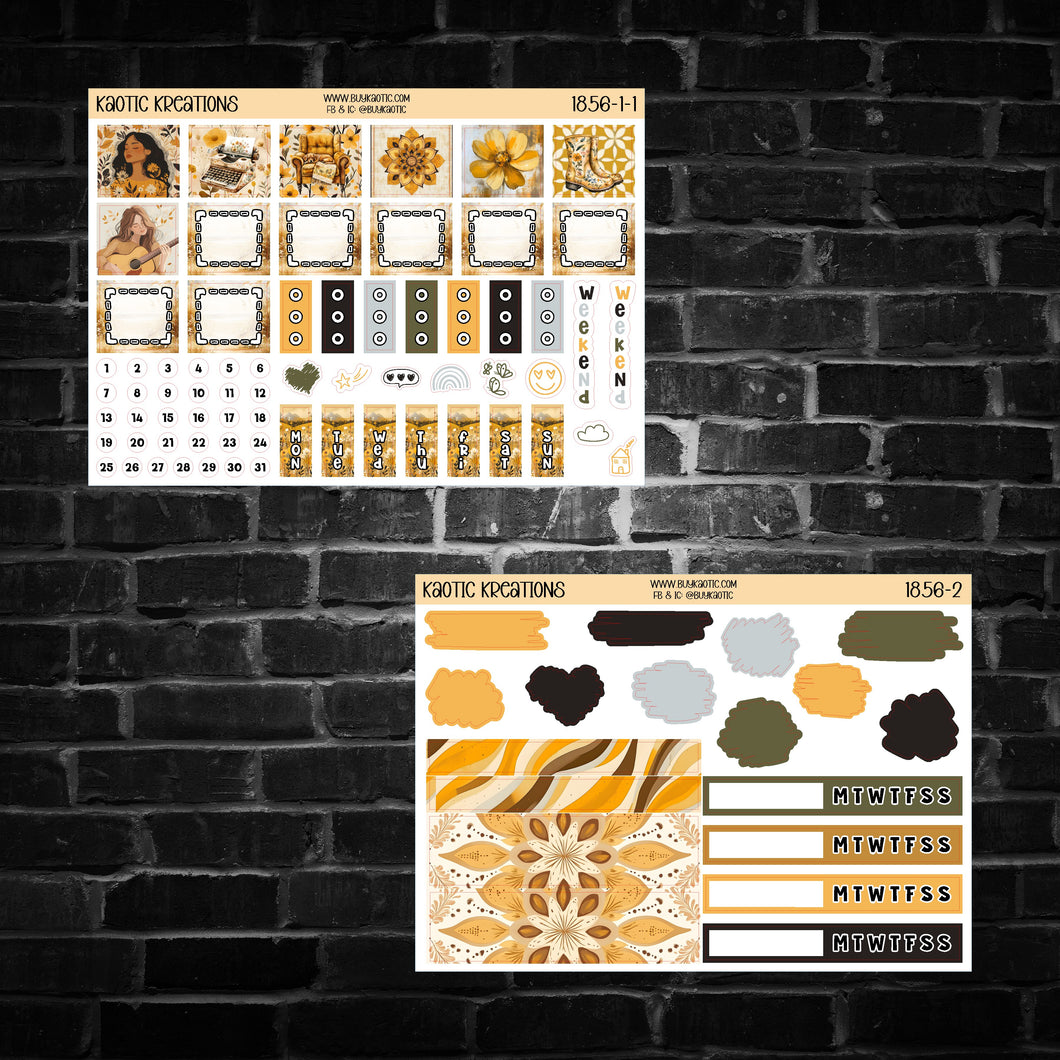 Spring Vibes Hobo Weeks Weekly Sticker Kit