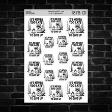 Load image into Gallery viewer, It's Never to Late ... Raccoon Sticker Sheet
