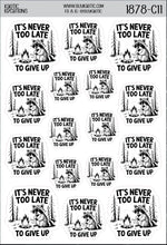 Load image into Gallery viewer, It's Never to Late ... Raccoon Sticker Sheet