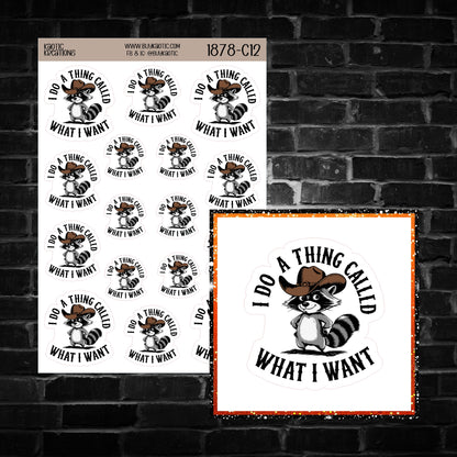 I do a Thing Called ... Raccoon Sticker Sheet