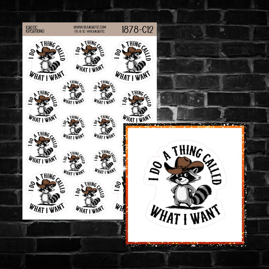 I do a Thing Called ... Raccoon Sticker Sheet