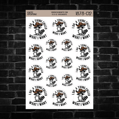 I do a Thing Called ... Raccoon Sticker Sheet