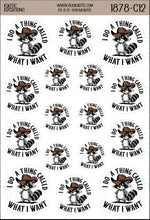 Load image into Gallery viewer, I do a Thing Called ... Raccoon Sticker Sheet