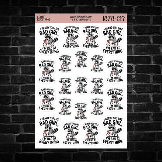 I Heard You Like ... Raccoon Sticker Sheet