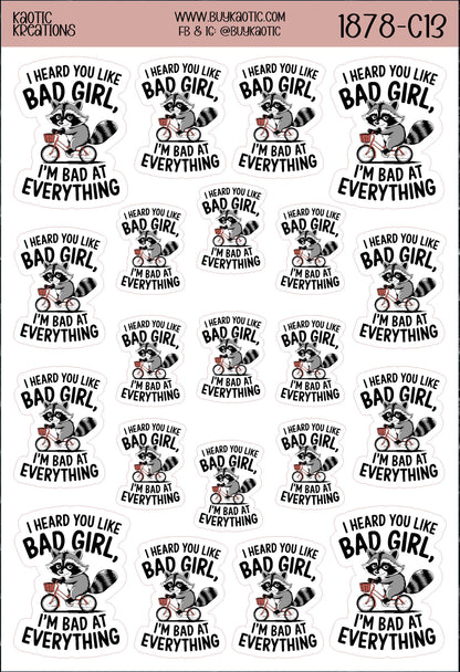 I Heard You Like ... Raccoon Sticker Sheet