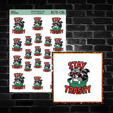 Load image into Gallery viewer, Stay Trashy Raccoon Sticker Sheet