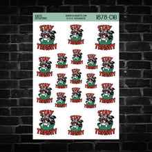 Load image into Gallery viewer, Stay Trashy Raccoon Sticker Sheet