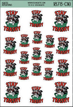 Load image into Gallery viewer, Stay Trashy Raccoon Sticker Sheet