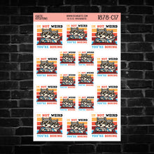 Load image into Gallery viewer, I'm not Weird You're Boring Raccoon Sticker Sheet