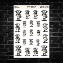 Load image into Gallery viewer, Actually all of my Systems are Nervous Raccoon Sticker Sheet