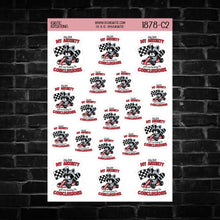 Load image into Gallery viewer, Holy S**t My Anxiety got me Racing to Conclusions Raccoon Sticker Sheet