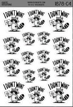 Load image into Gallery viewer, I Didn't Want to Know That Raccoon Sticker Sheet
